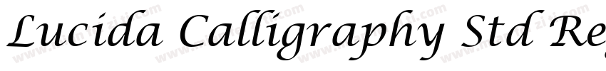Lucida Calligraphy Std Regular字体转换